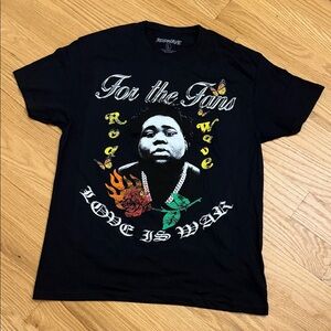 Black Graphic T-Shirt with Colorful Design